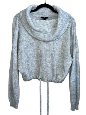 𝐇&𝐌 | ALPACA WOOL CROPPED KNIT SWEATER TOP